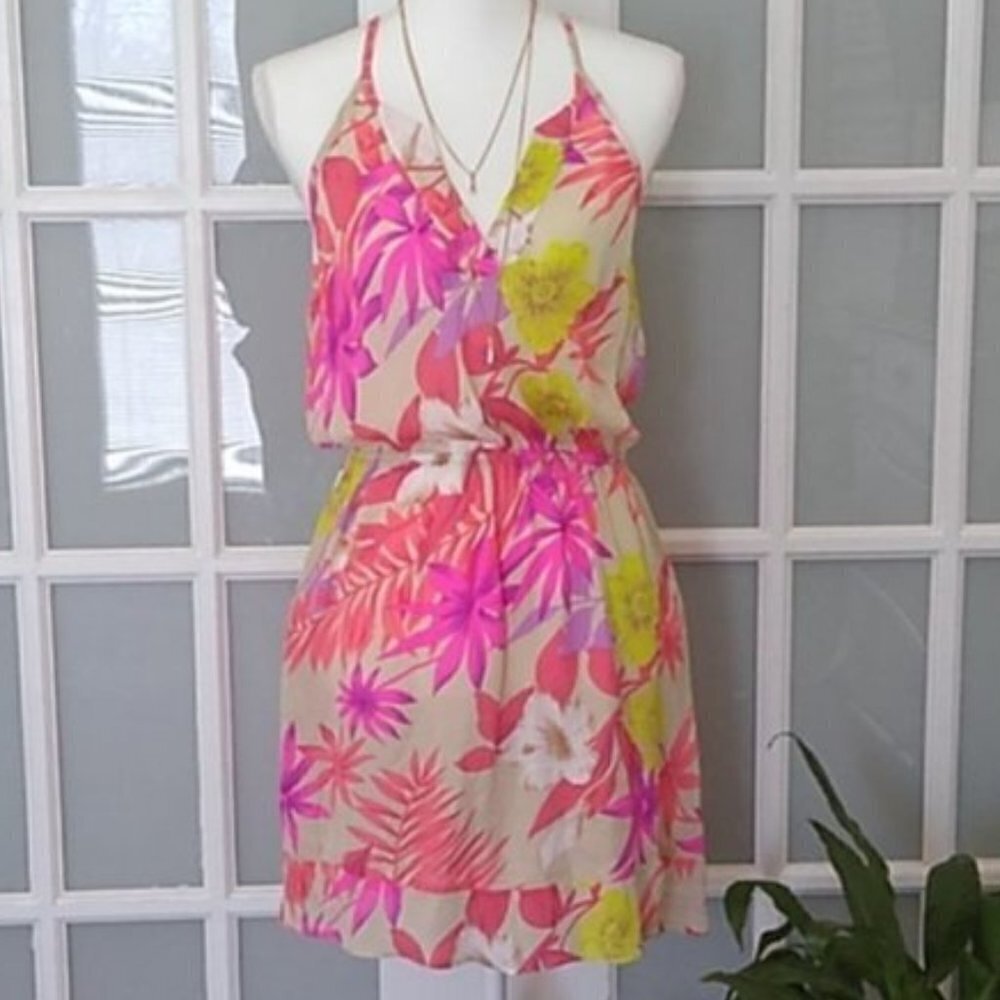 NEW Alice & Trixie Bridgette Silk Floral Racerback Dress - Picture 3 of 14